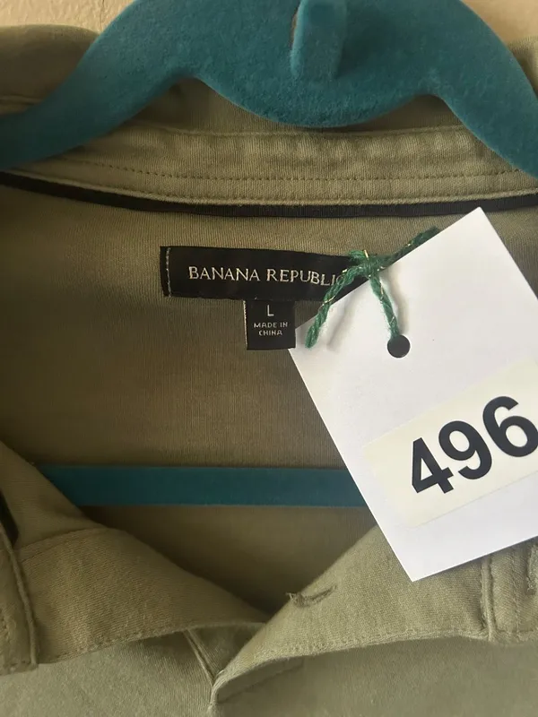 496 Banana Republic Men's Long Sleeve Polo - Image 2