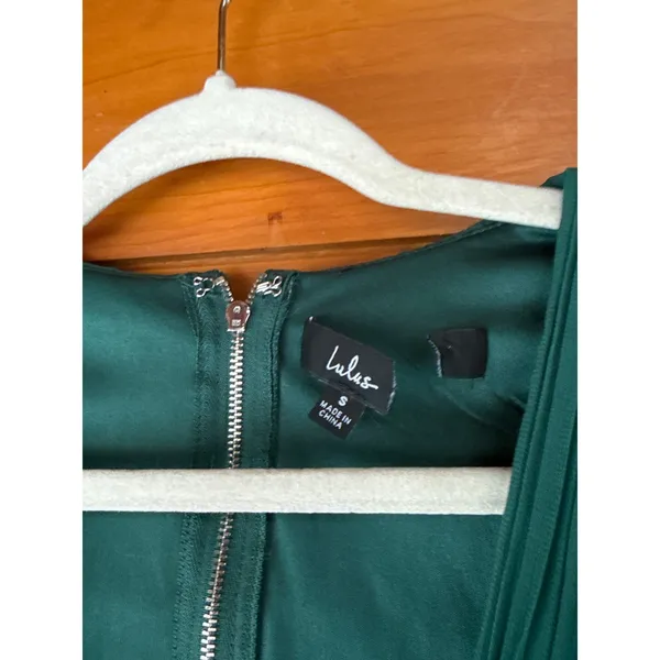 Lulus Vivid Imagination Emerald Green Cutout Maxi Dress Wedding Formal Small - Image 6