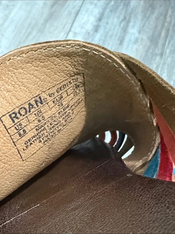 Roan Marilee Sandals by Bed Stu Southwest Leather Slide Huarache 8.5 - Image 6