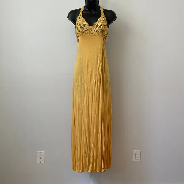 La Perla 2 Luxury‎ Silk Nightgown & Robe Set Lace Halter Maxi Lingerie Italy - Image 8