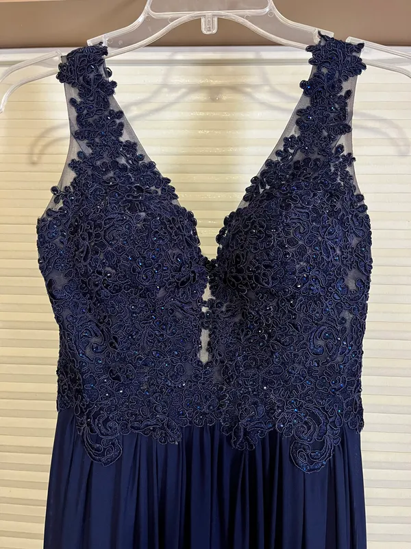 Sherri Hill Blue Prom Dress - Image 8