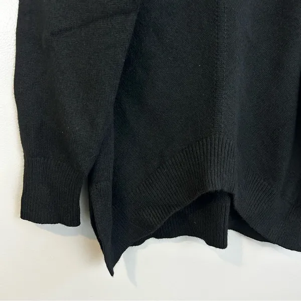 Maeve Anthropologie Black Mock Neck Asymmetrical Pullover Sweater Size Large - Image 7