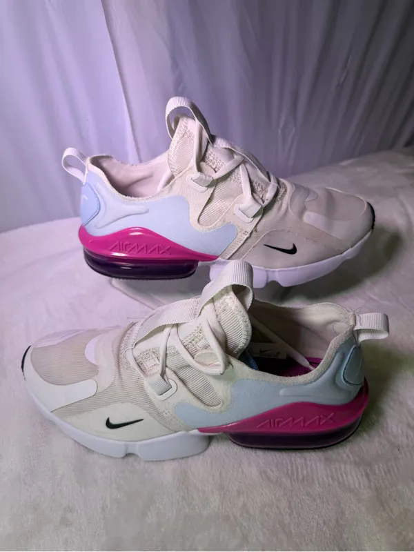 Nike Women’s Air Max White Blue Pink Sneakers - Image 4