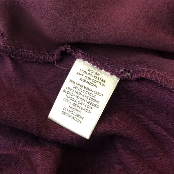 Loft Outlet Womens Purple 3/4 Sleeve Ruffle Scoop Neck Top Size M - Image 4