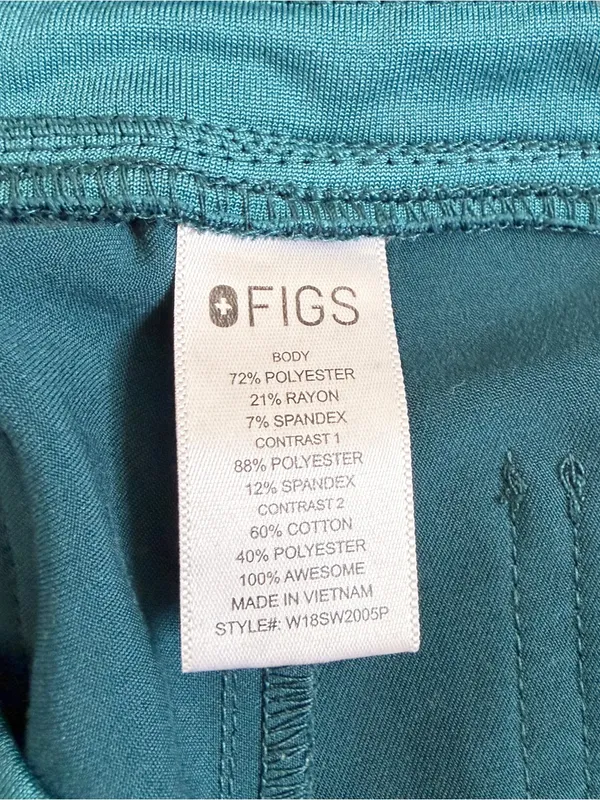 Figs Set 2 Pieces Catarina Scrub Top XS & Zamora Jogger Pants XSP Caribbean Blue - Image 14