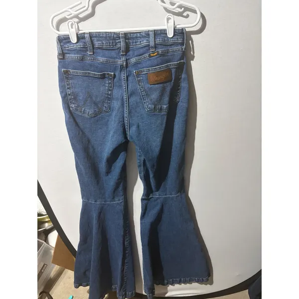 Wrangler Women Blue Denim Flare Bell Bottom Jeans‎ 28 x 34 - Image 9