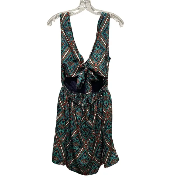 Band of Gypsies Aztec Print Back Tie Mini Dress Multicolor Women’s Size XL NWOT - Image 5