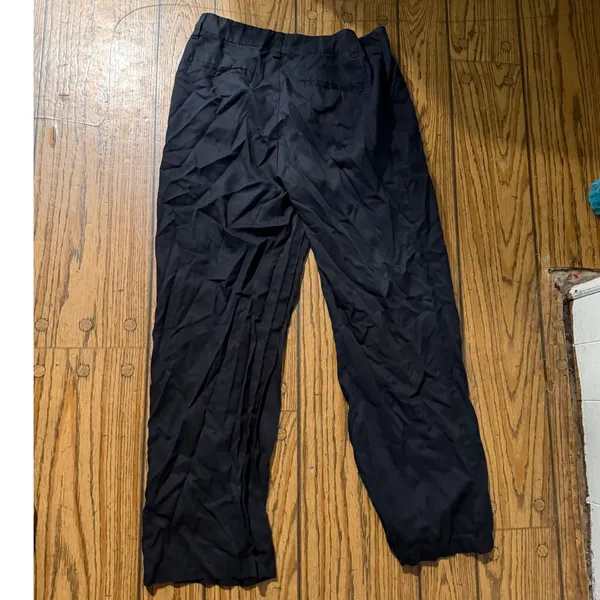 GAP Wide Leg Trousers 10 Black 100% Lyocell Soft Relaxed Workwear Pants - Image 5