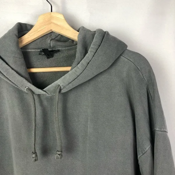 TopShop Dark Gray Oversized Long Relaxed Fit Hoodie Sweatshirt M/L‎ - Image 5