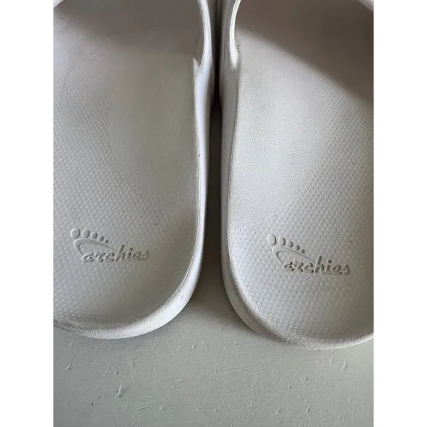Archies‎ white support slides size women's 12 / men's 11 - Image 7