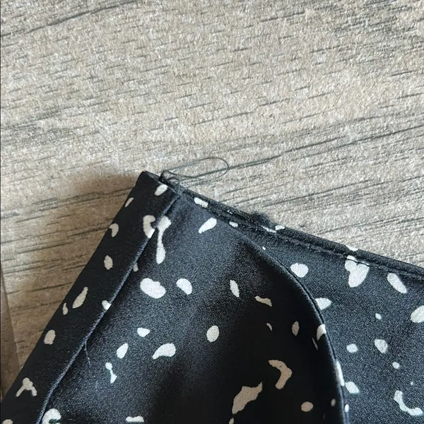 Cotton Candy Black and White Midi A-Line Skirt - Image 3
