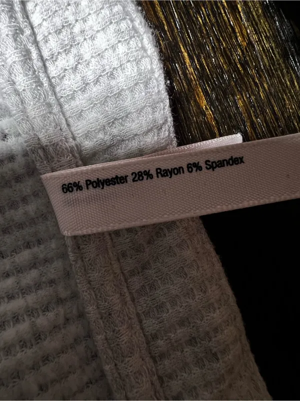 Soma Waffle Knit Henley Pajama Loungewear Top in Heather Barely There Medium - Image 7