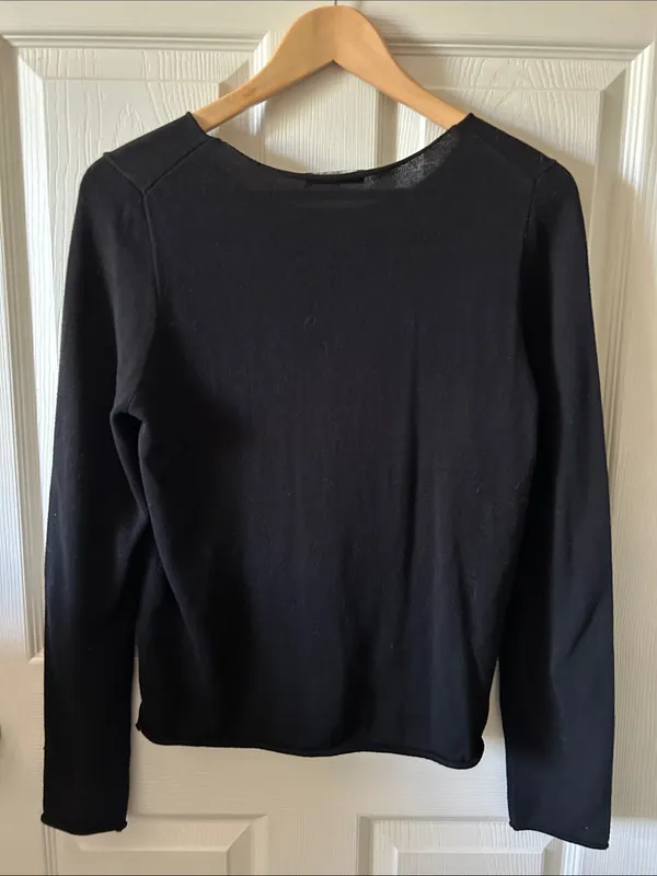 Brandy Melville Black Grunge Long Sleeve Sweater Gorpcore Indie Sleaze Fall Sz S - Image 5