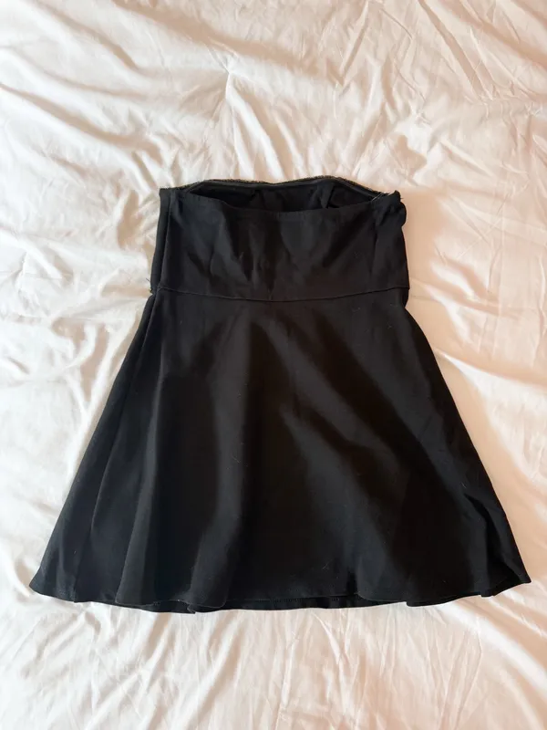 Altar’d State Arianna Black Rhinestone Mini Strapless Dress Size Small - Image 2