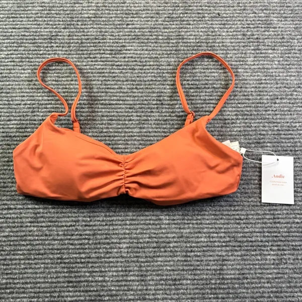 Andie The Symi Top Cedar Orange Bikini Top Size Medium Sporty Boho AT263-CEDR - Image 3