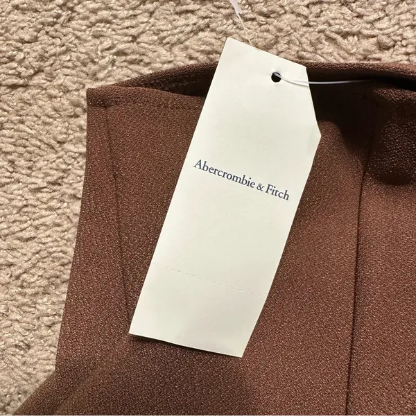 NWT Abercrombie & Fitch Chocolate Brown Satin Maxi - Image 6