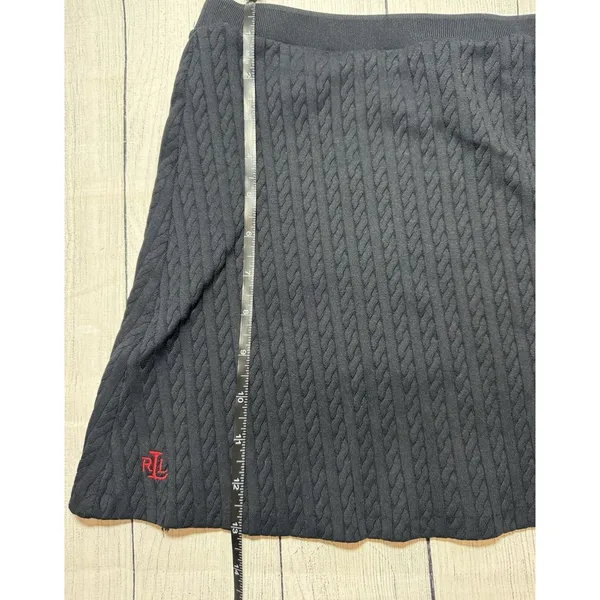 Vtg. Polo Ralph Lauren Navy Blue SKIRT Made in USA SIZE M - Image 6