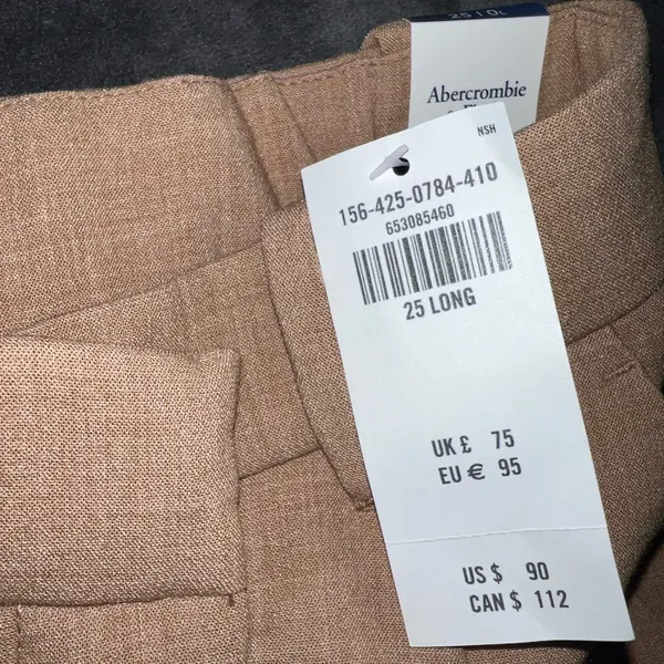 Abercrombie & Fitch Tailored Ultra Wide Leg Pant Size 25 (0 Long) New with tags - Image 14
