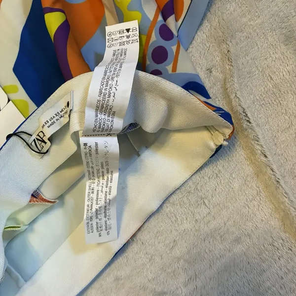 Zara Colorful Abstract Mini Skirt, Size XS, Vibrant Colors - Image 6