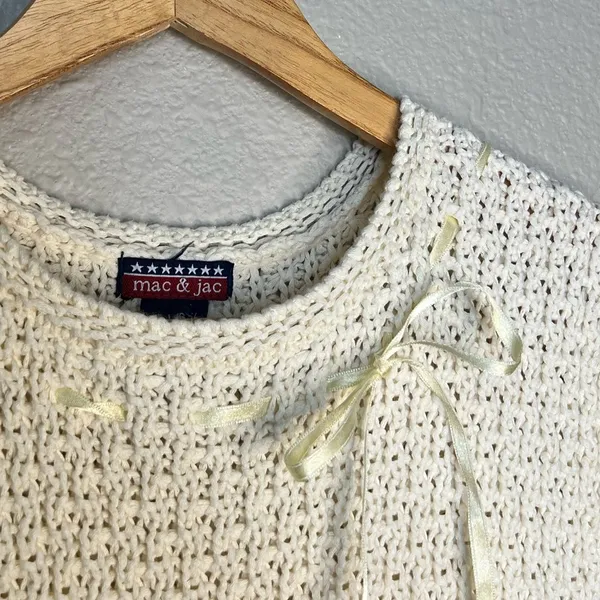 Vintage Coquette Girl Knit Bow Tank - Image 3