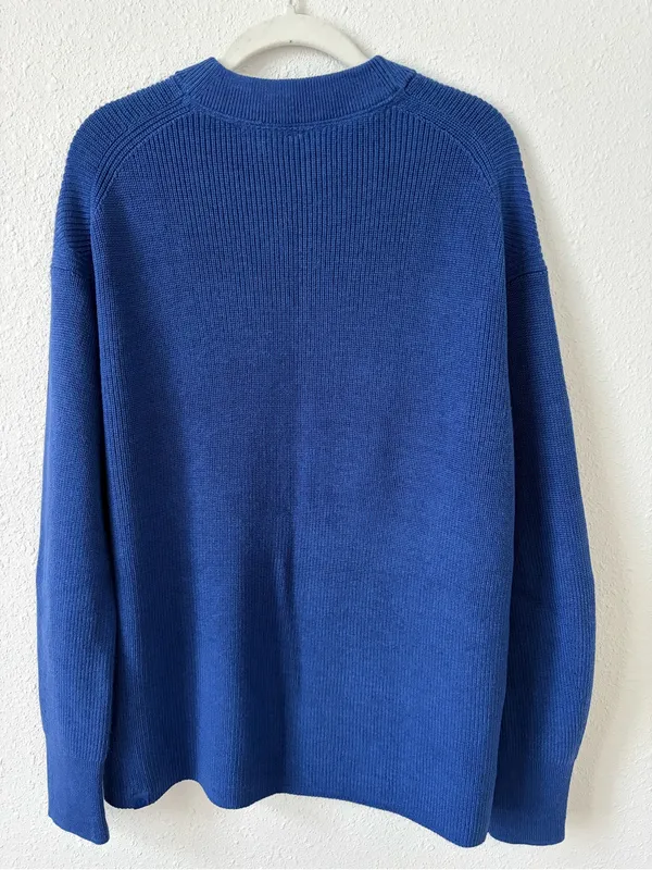 Lululemon Merino Wool Blend Ribbed Crewneck Sweater Heathered Psychic Size 6 - Image 2