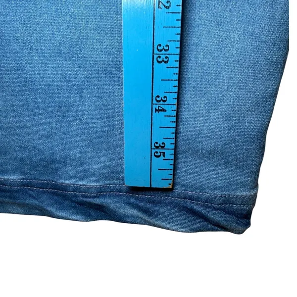 Derek Heart Womens Small Blue Denim Look Bodycon Dress Sleeveless‎ Mini NWOT - Image 5