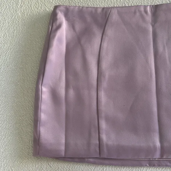 House of CB ELODIE ORCHID SATIN MINI SKIRT, Size Large, $135 - Image 13