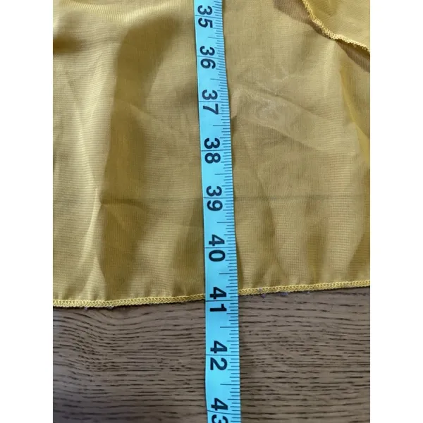 Lularoe Mustard‎ Yellow Kimono Sz Medium Sheer Artsy Duster Vacation Lightweight - Image 5