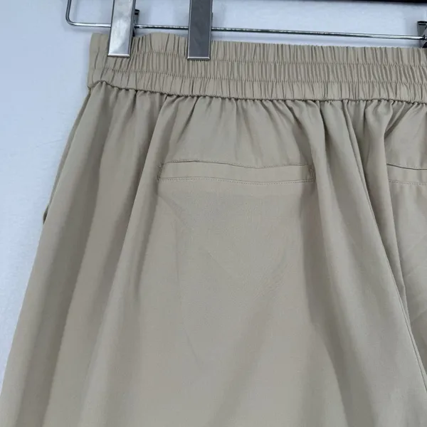 LOFT Outlet XL Beige Pull On Wide Leg Pants Stretch Elastic Waist Pockets Casual - Image 5