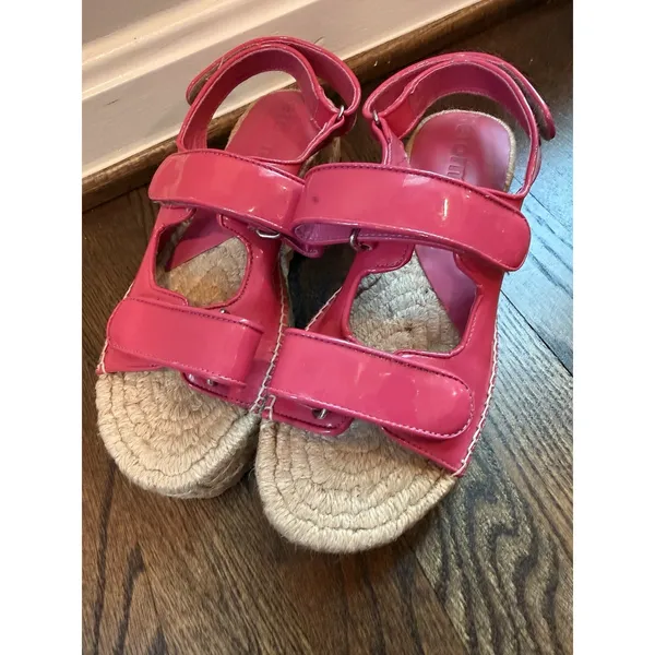 Reformation Trinity Sport Espadrille Patent Leather Hot Pink Sz 7 NEW - Image 11