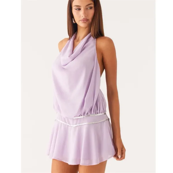 Peppermayo Time Will Tell Sequin Mini Dress - Lavender - Image 3