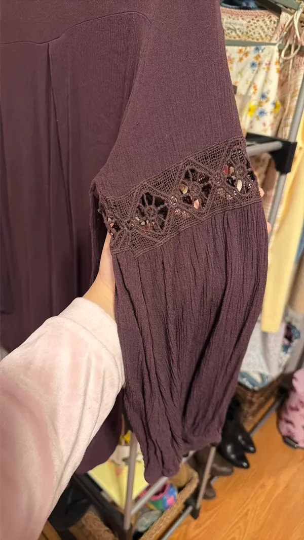 Deep purple Knox Rose flowy top L - Image 2