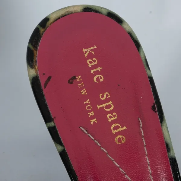 Kate Spade Womens Giraffe Print Slingback‎ Shoes Size 6 Peep Toe Professional - Image 7