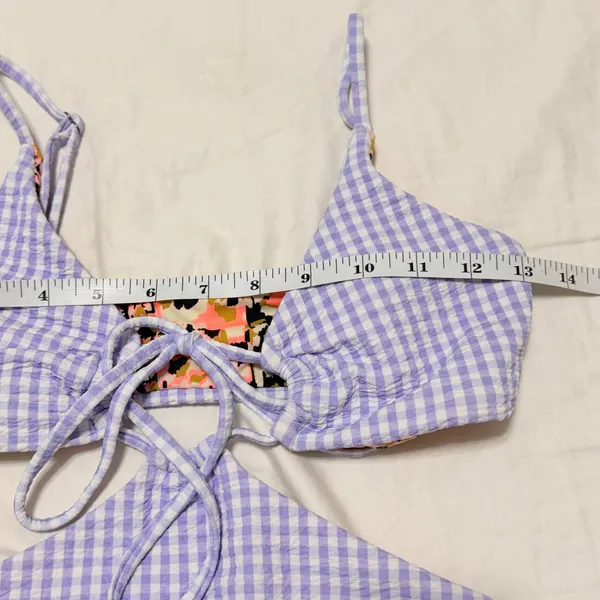 Maaji Lavender Gingham Reversible Trikini One-Piece Swimsuit size Small- NWT - Image 13