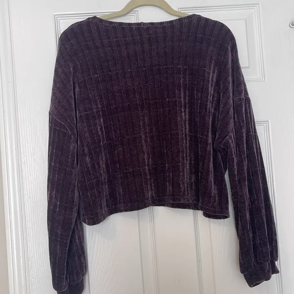 purple cropped sweater - Image 2