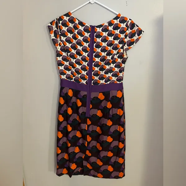 Boden Cream‎ and Orange Dress - Image 2