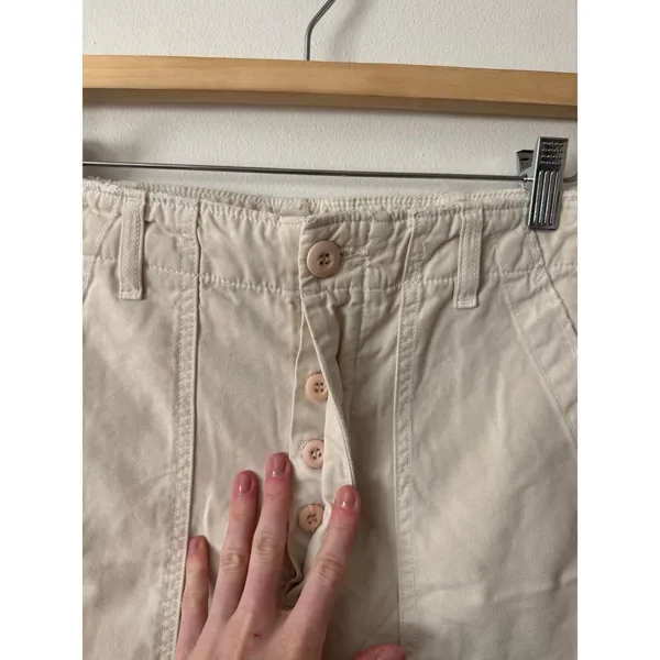 Amo 28 Army Wide Leg Trousers in Bone White - Image 4