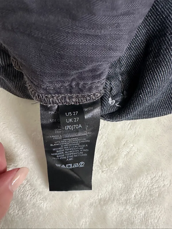 We the Free Washed Black Denim Frayed Hem Shorts - Image 6
