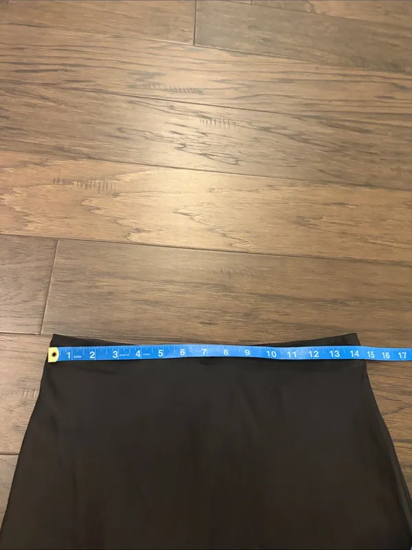 New With Tags JCrew Black Satin Midi Slip Skirt Sz S - Image 4