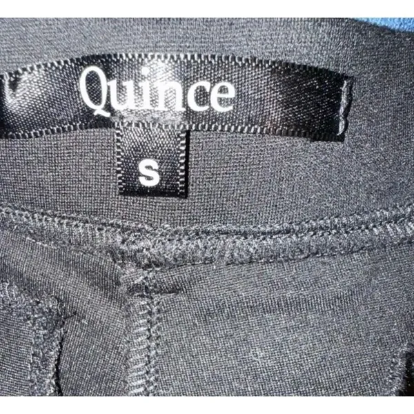 Quince Ultra stretch ponte Black Pull On Business Casual Pants Small #773 - Image 5