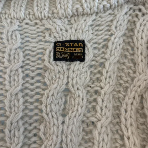 GStar‎ Heavy Long Cardigan Knit, cream, size small, wool! - Image 12