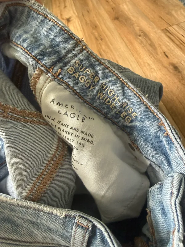 american eagle jeans high rise baggy wide leg - Image 4