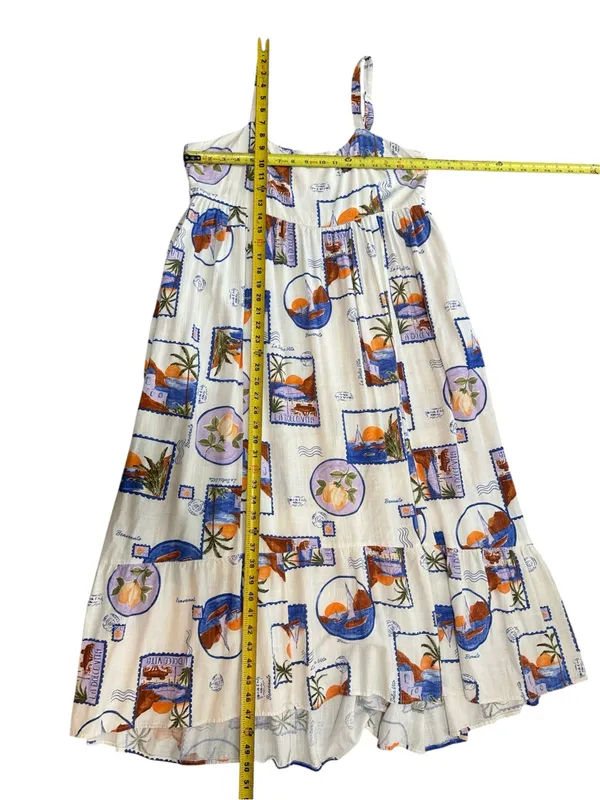 Paper Heart La Dolce Vita White Tropical Print Maxi Sundress. A - Image 12