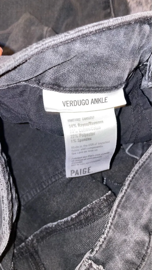 Paige Dark Grey Women’s Skinny Jeans 28 - Image 5