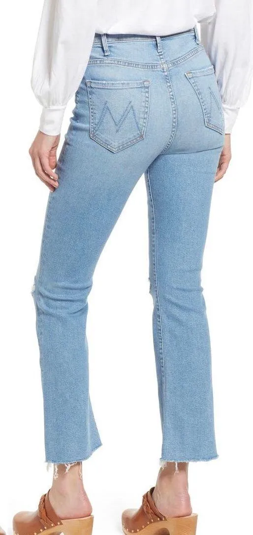 MOTHER Denim Hustler Distressed Raw Hem Ankle Jean - Image 2
