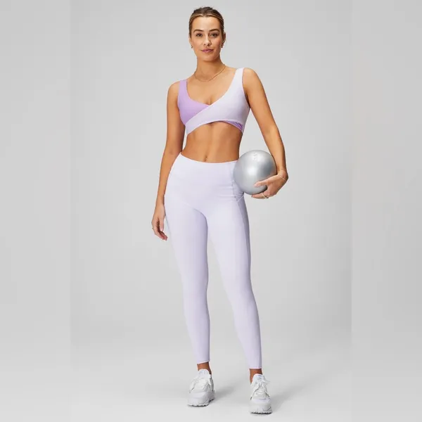 FABLETICS Light Purple Lilac Crossover Low Impact Sports Bra Size XL - Image 7