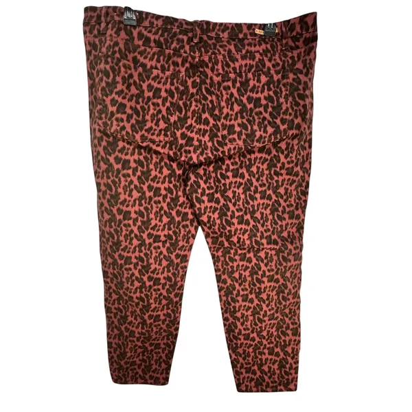 Soft Surroundings‎ Metro Denim Leopard Print Pants Red Black 22W 5DU24 Stretch - Image 10