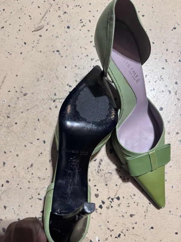 Kenneth Cole Green Ombré Pointed Toe Bow Pump 9.5 Made In Italy - Image 6
