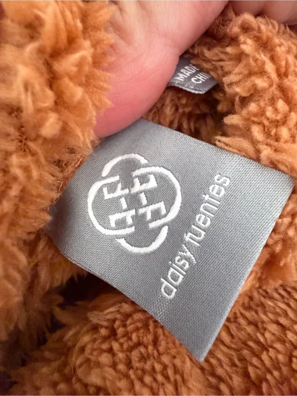 Daisy Fuentes Teddy Fleece Quarter Zip Pullover Camel Brown Size S NWT - Image 8