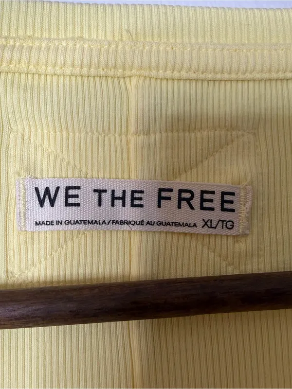 We the Free Yellow Short Sleeve Tee XL - Image 3